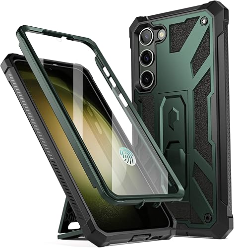 Poetic Spartan - Funda para Samsung Galaxy S23 Plus 5G de 67 pulgadas protector de pantalla integrado que funciona con identificación de huellas