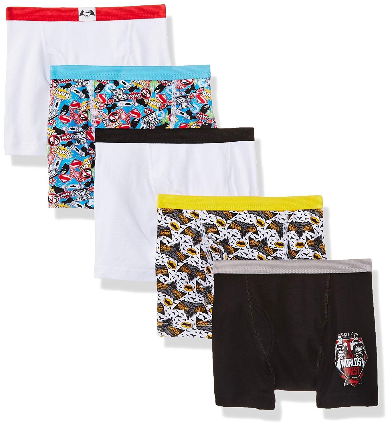 DC Comics Boys' Dawn Of Justice 5pk Boxer Briefs