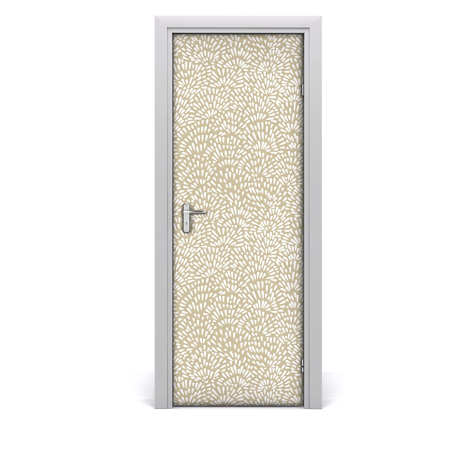 Décoration de porte boho beige pour salon chaleureux