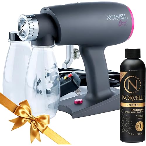 Norvell Oasis Spray Tan Machine Kit with Cosmo Airbrush Spray Tanning Solution – Professional Sunless Tanning System by Norvell
