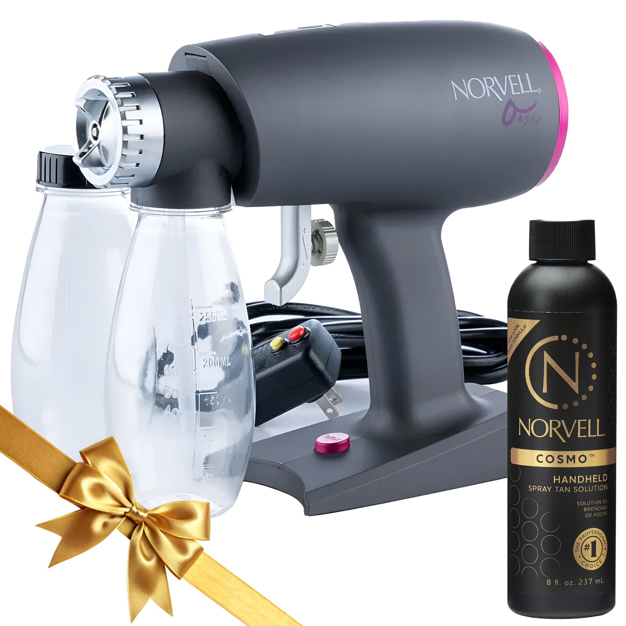 Oasis Spray Tan Machine Kit Bundled with Norvell Cosmo Airbrush Spray Tanning Sunless Solution