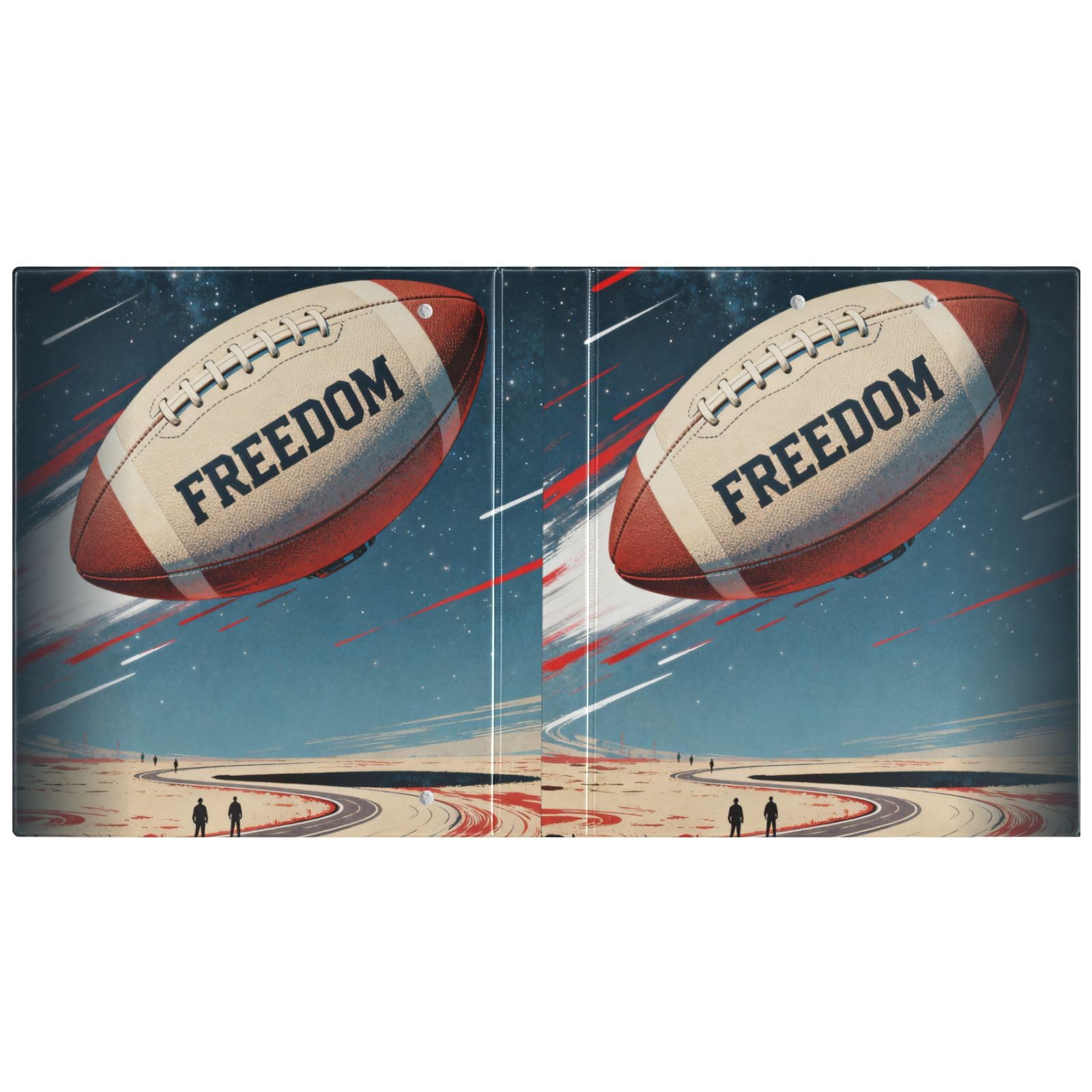 Raccoglitori per quaderni da 1 e mezzo pollice Cartoon Rugby astronave