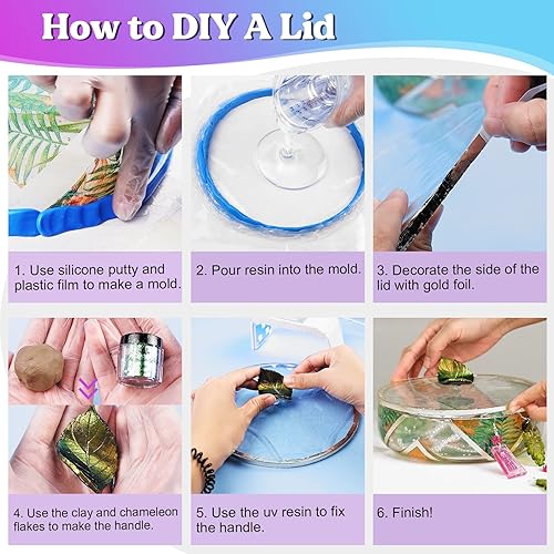Miniatura 6 de LET'S RESIN Moldes epoxi grandes, 8 pulgadas para macetas suculentas, moldes redondos de silicona para fundición de resina, yeso, cemento de