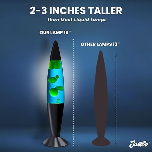 Miniatura 4 de Jambo Hermosa lámpara de 16 pulgadas con cera, luz nocturna relajante para decoración del hogar, extra alta, lámpara de sala de estar, oficina,