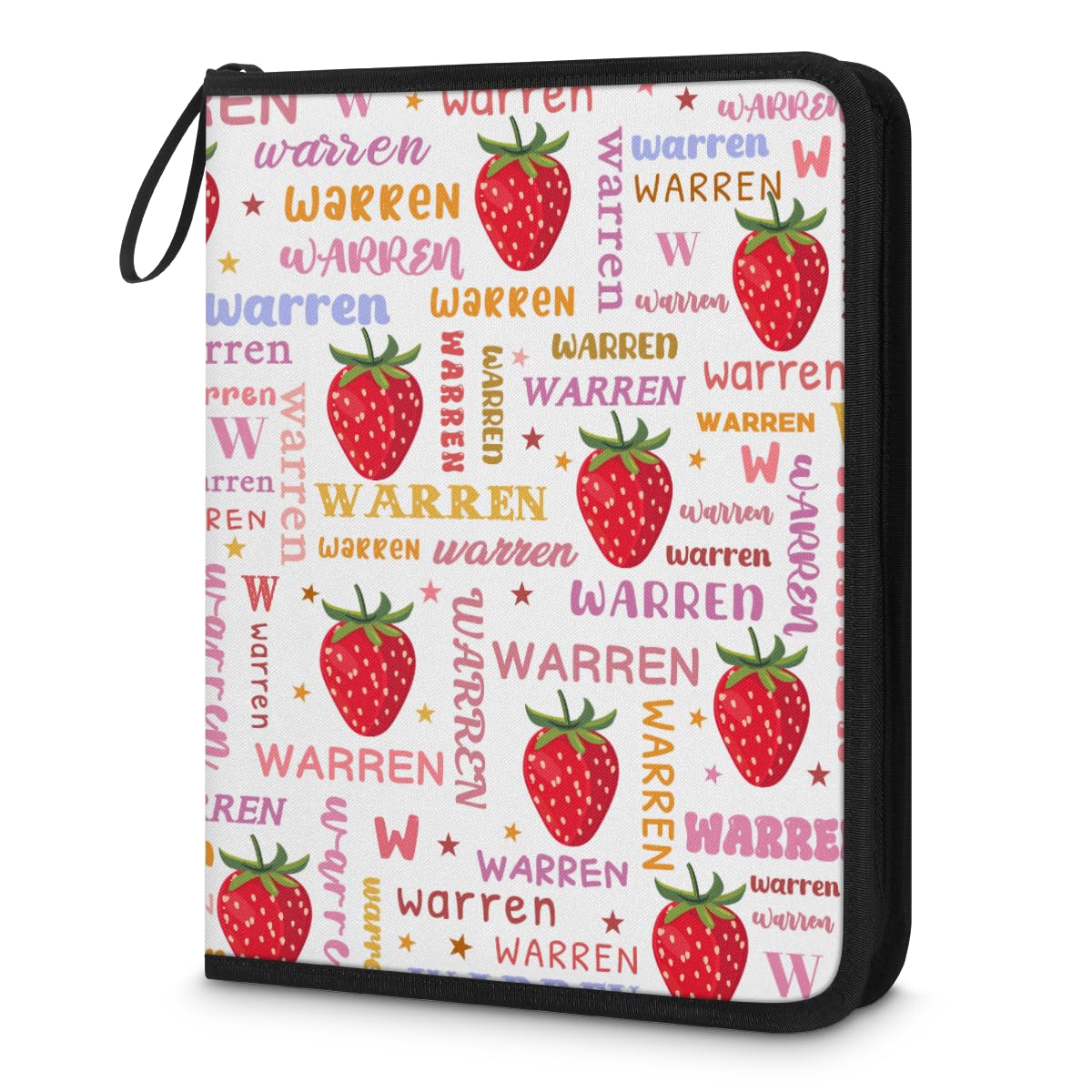 Sammelkartenalben, 9 Taschen, benutzerdefinierter Namen, Erdbeere, Sammelkarten-Binder, Geschenke für Kinder, Jungen, Mädchen, wasserdichtes Kartenhalter-Album