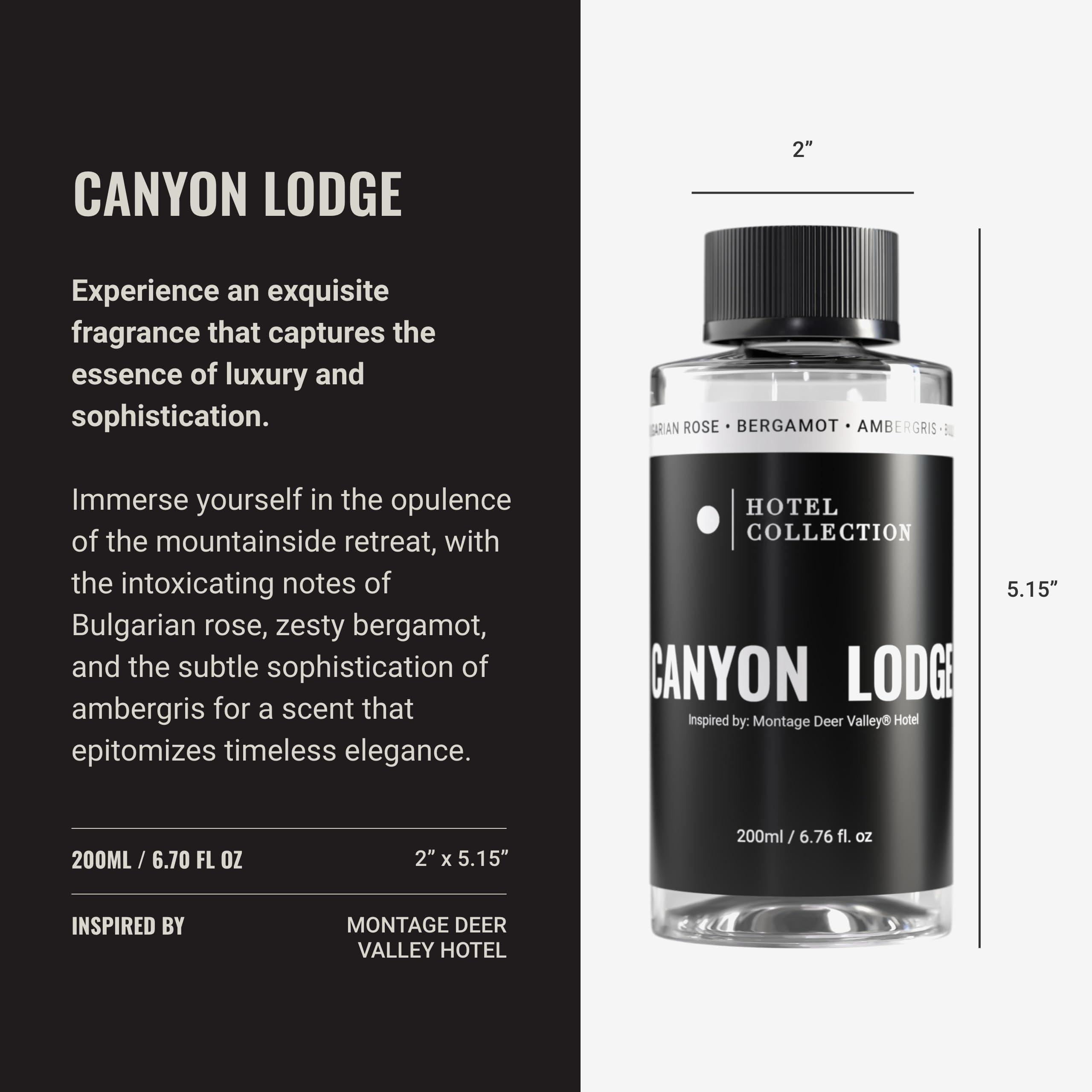 Hotel Collection Diffuser Oil-Canyon Lodge-Aromatherapy Essential Fragrance Oil-Luxury Hotel Inspired-Bulgarian Rose, Bergamot & Ambergris-200ML 6.7 Fl oz