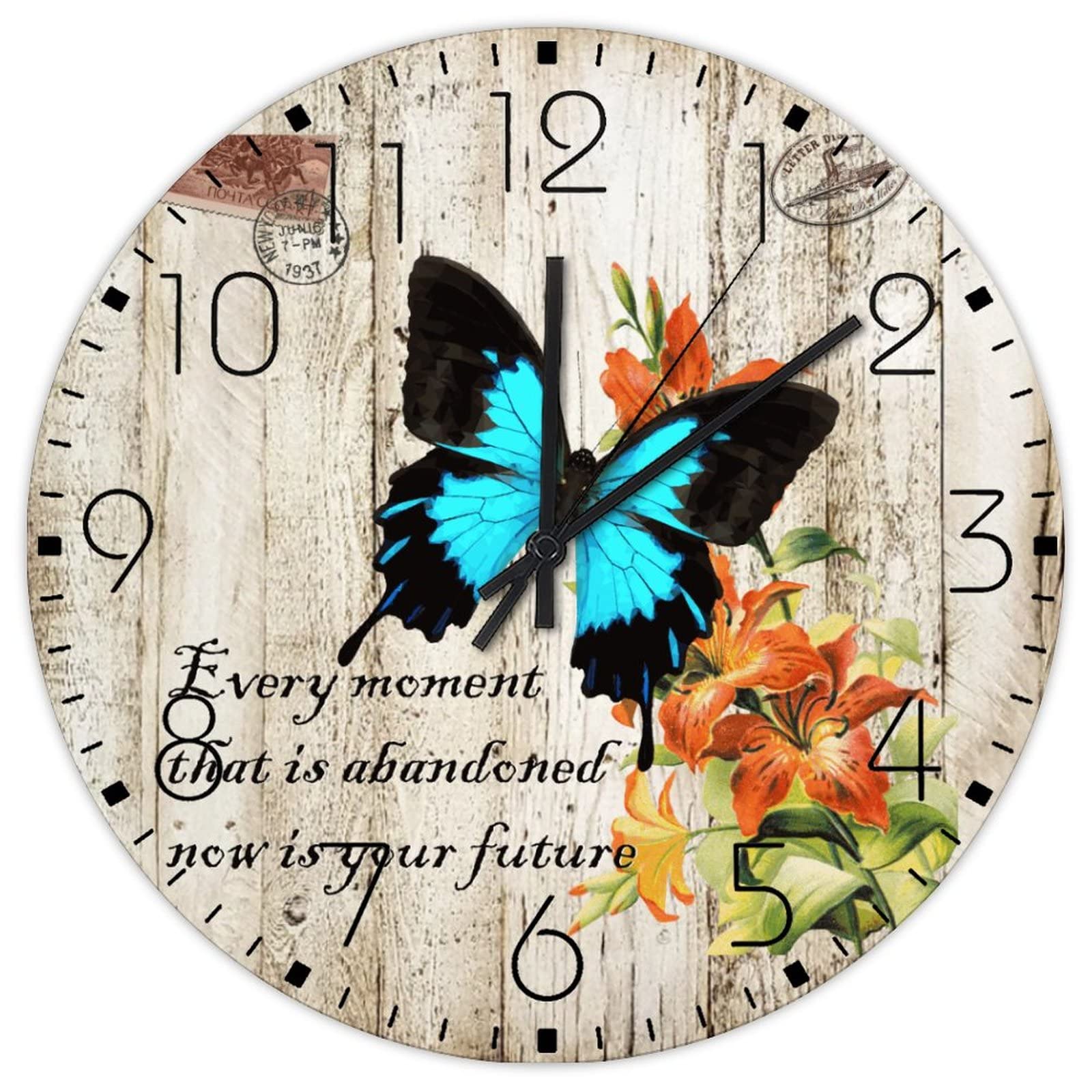 Horloges murales en bois silencieuse 30 cm contre le bruit