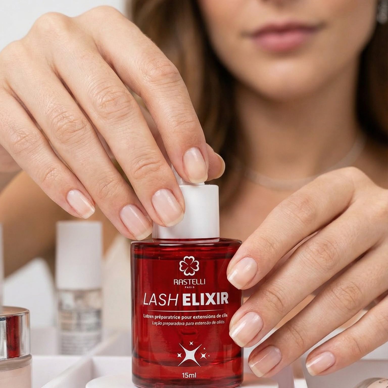 Lash Elixir Lozione Preparatrice per Estensioni Ciglia - Primer Professionale Senza Alcol - Preparazione Avanzata delle Ciglia Naturali - Migliora l'Adesione della Colla e la Conservazione