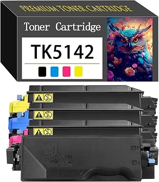 TK-5142 TK5142 Compatible Toner Cartridge Replacement for Kyocera,to Use with ECOSYS M6530cdn M6030cdn P6130cdn Printer 4-Pack