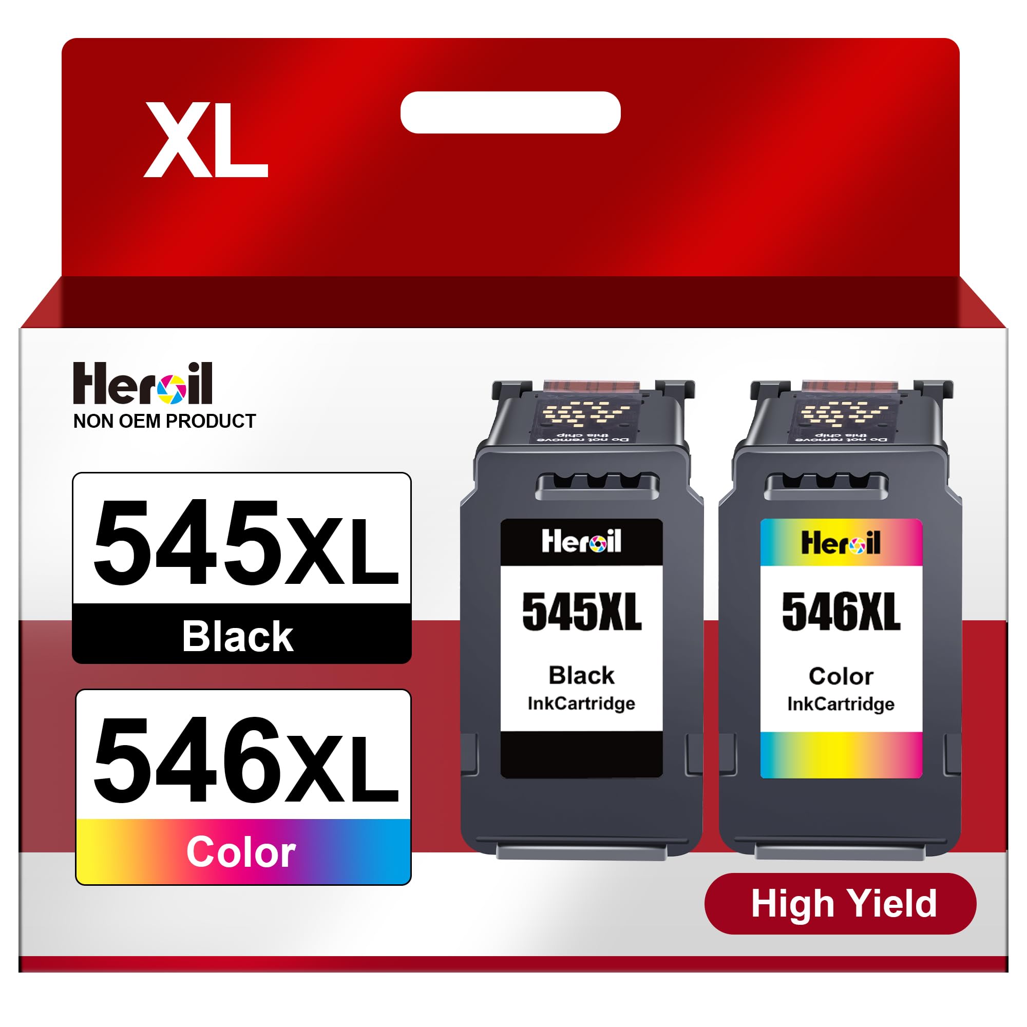 PG-545XL CL-546 XL Reemplazo para Canon 545 546 Tinta Impresora para Canon 545 y 546 XL para Canon Pixma TS3350 TS3355 TS3450 TS3451 TS3150 TS3300 TR4651 TR4550 TR4551 MG2550s MG2950 (2-Pack)
