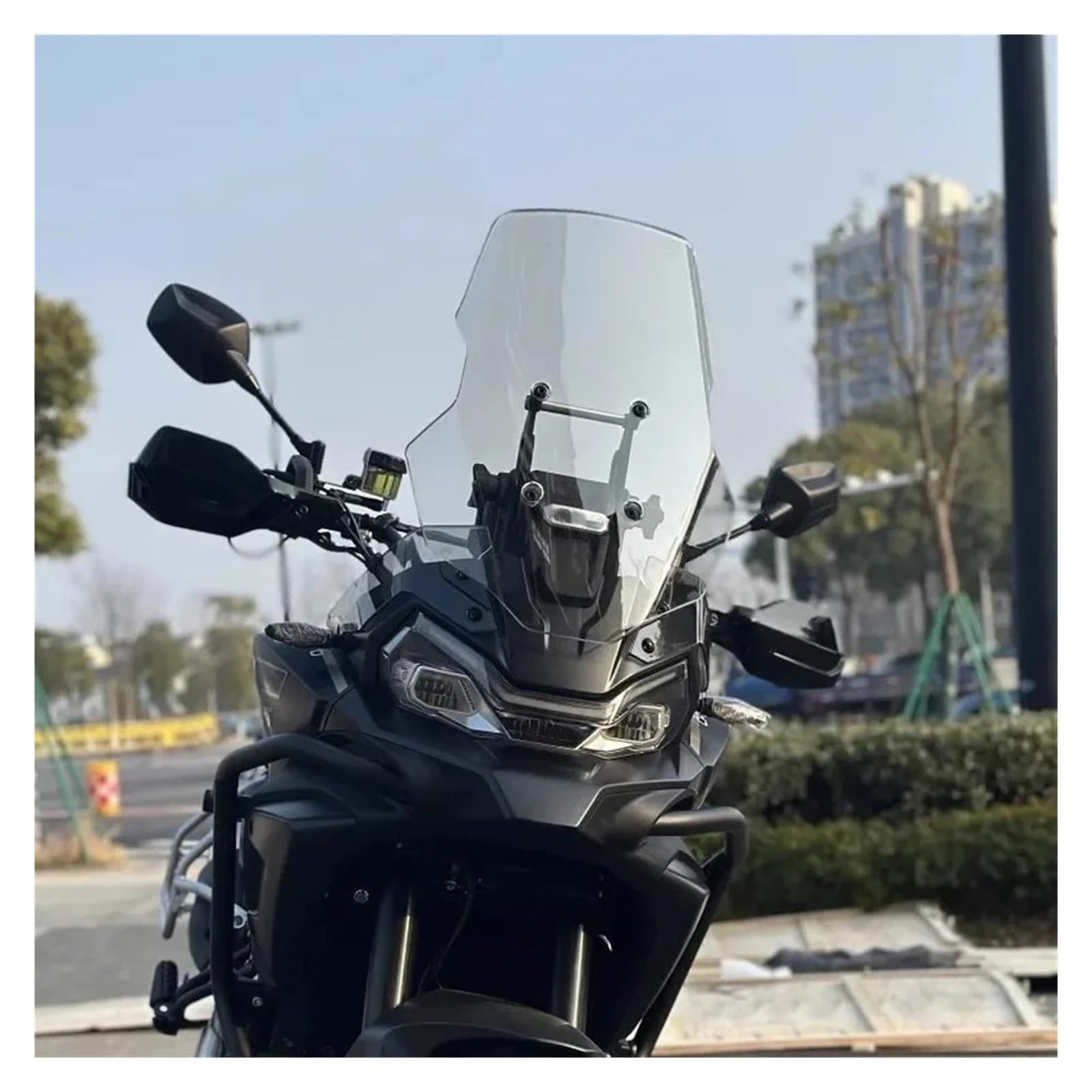 Cupolino Touring Per CFMOTO Per 700MT Per 700 MT 700-MT MT700 Parabrezza Per Moto Parabrezza Anteriore In Vetro Modifica Alzata E Allargata Parabrezza Moto(A Grey 52cm)