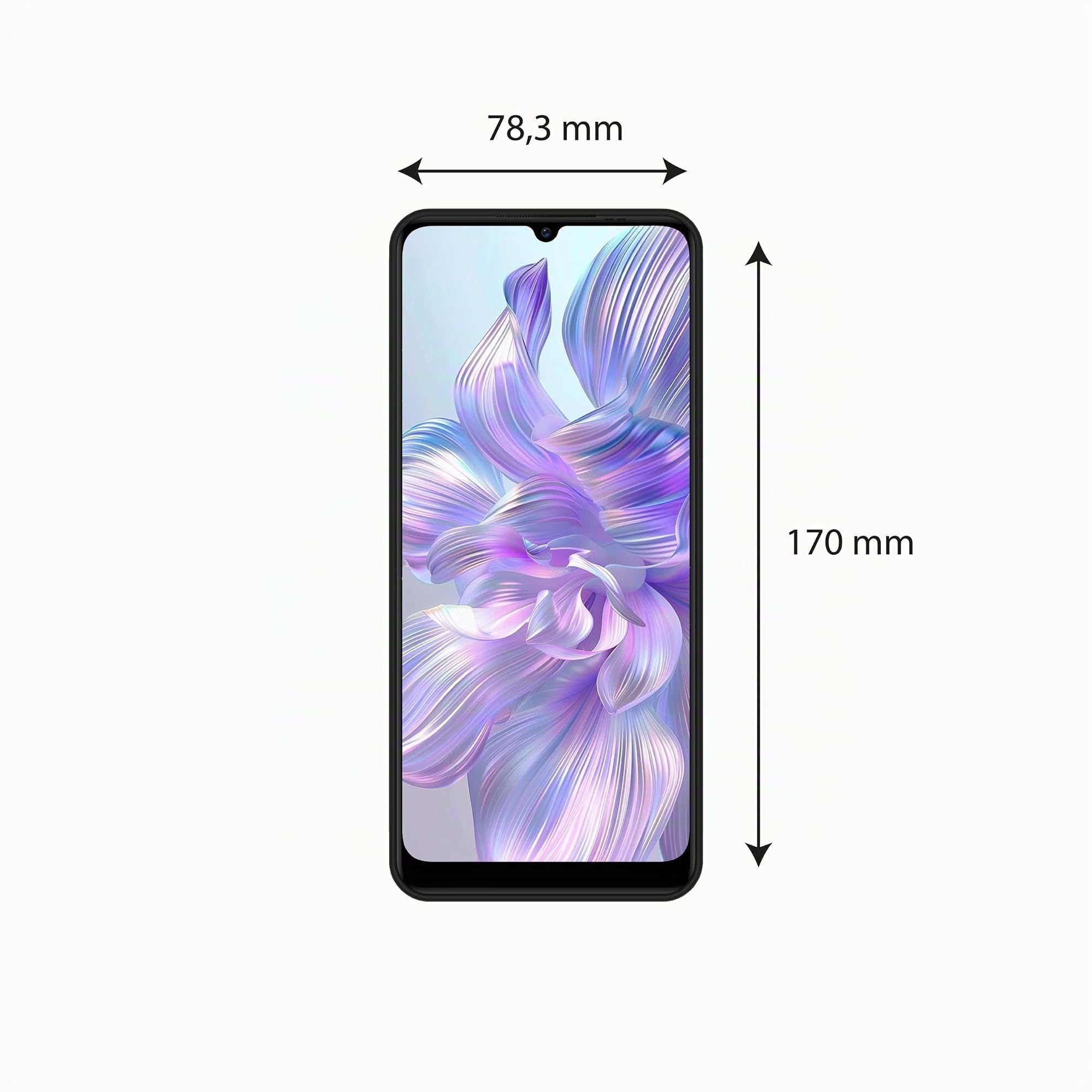 Logicom - Smart Pro - Smartphone 4G Débloqué - Écran 6,7’’ HD - 128Go + 256-6Go RAM - Android 14 - Double SIM - Batterie 5000mAh - USB-C - Wi-FI - 5G - Reconnaissance Faciale - Caméra 50 + 13MP