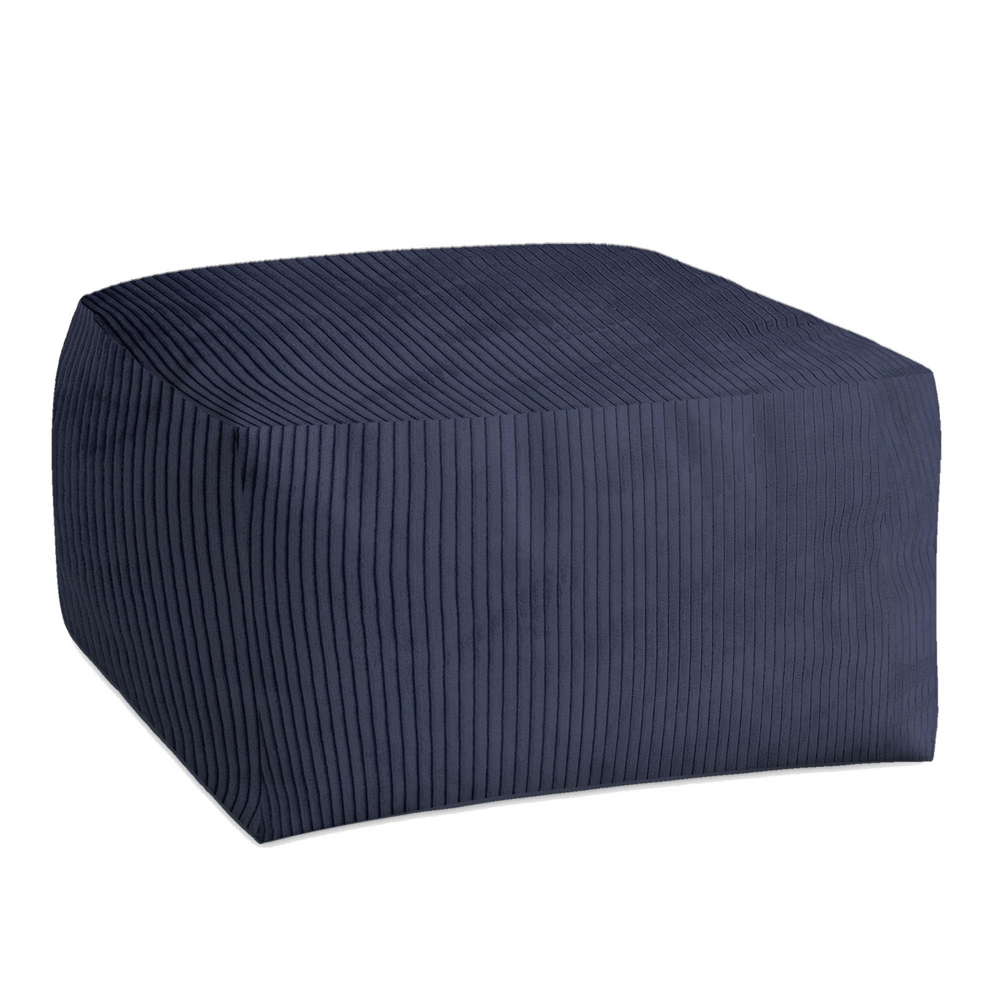 DreamRoots Pouf Hocker Cube 70x70x40cm - Couch Hocker - Pouf Cord - Wohnzimmer - Fußhocker Für Sessel Sofa - Sitz Poof - Sessel Pouf Sitzsack