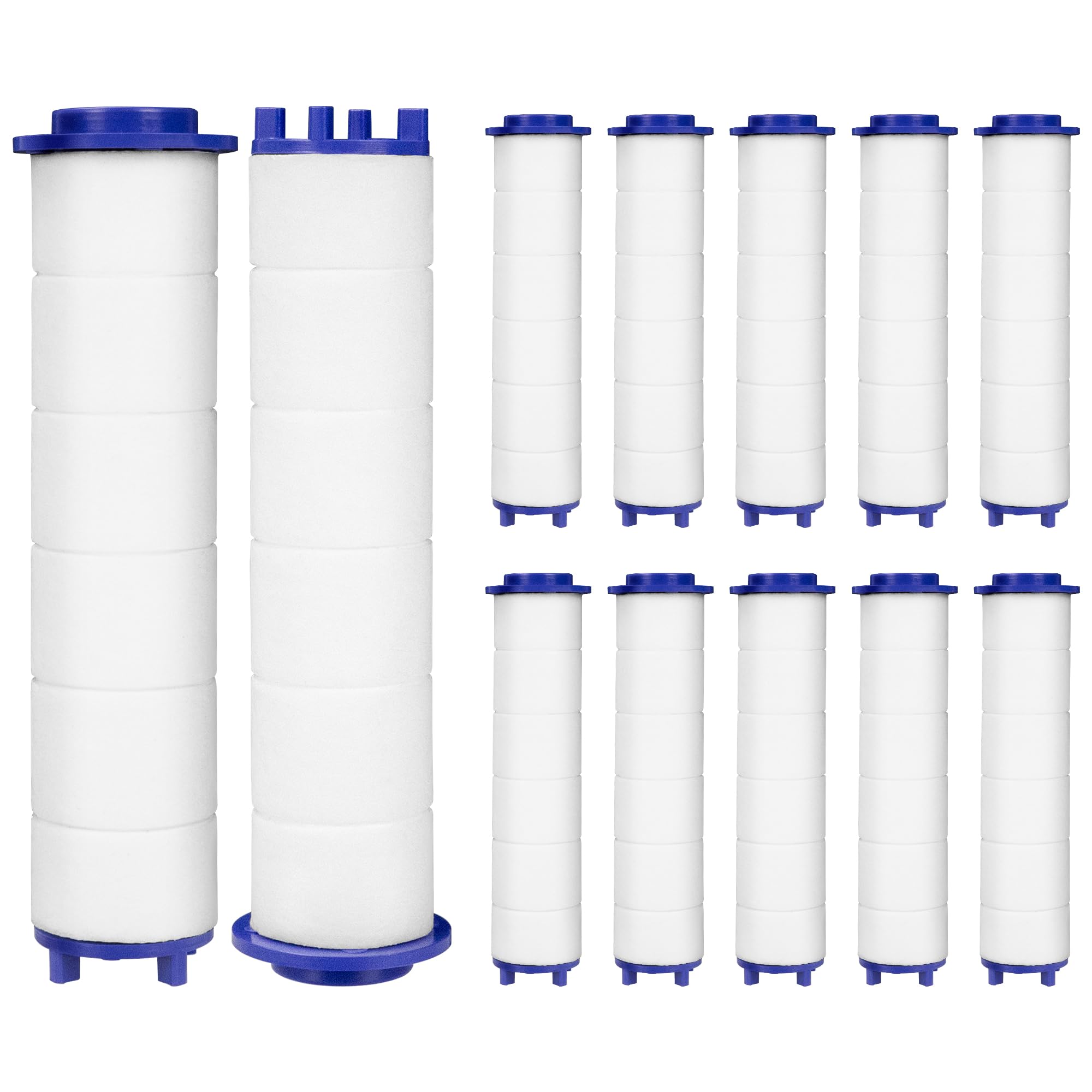 Shower Filter for Handheld Shower Head, Set of 12 PCS Universal Shower Head Cotton Filters Cartridges Replacement, 3.3 Inch PP Cotton Filter for Hard Water Remove Chlorine and Harmful Substances