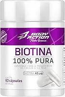 Biotina 100% Pura 60 Cápsulas Bodyaction