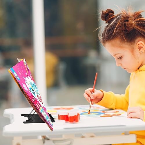 Miniatura 2 de MSDADA Soporte de escritorio pequeño para libros, soporte de metal para libros de lectura, soporte ajustable para libros de cocina, soportes