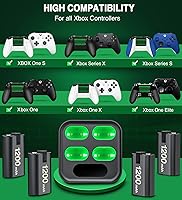 Vista 3 de Cargador para Xbox One de batería recargable estación de carga para Xbox One Controller Battery Pack accesorios Xbox One con batería Xbox de 4 x