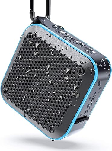 LEZII Altavoz Bluetooth para ducha, IPX7 altavoces portátiles impermeables con sonido HD fuerte, mini altavoz inalámbrico con estéreo TWS, radio de