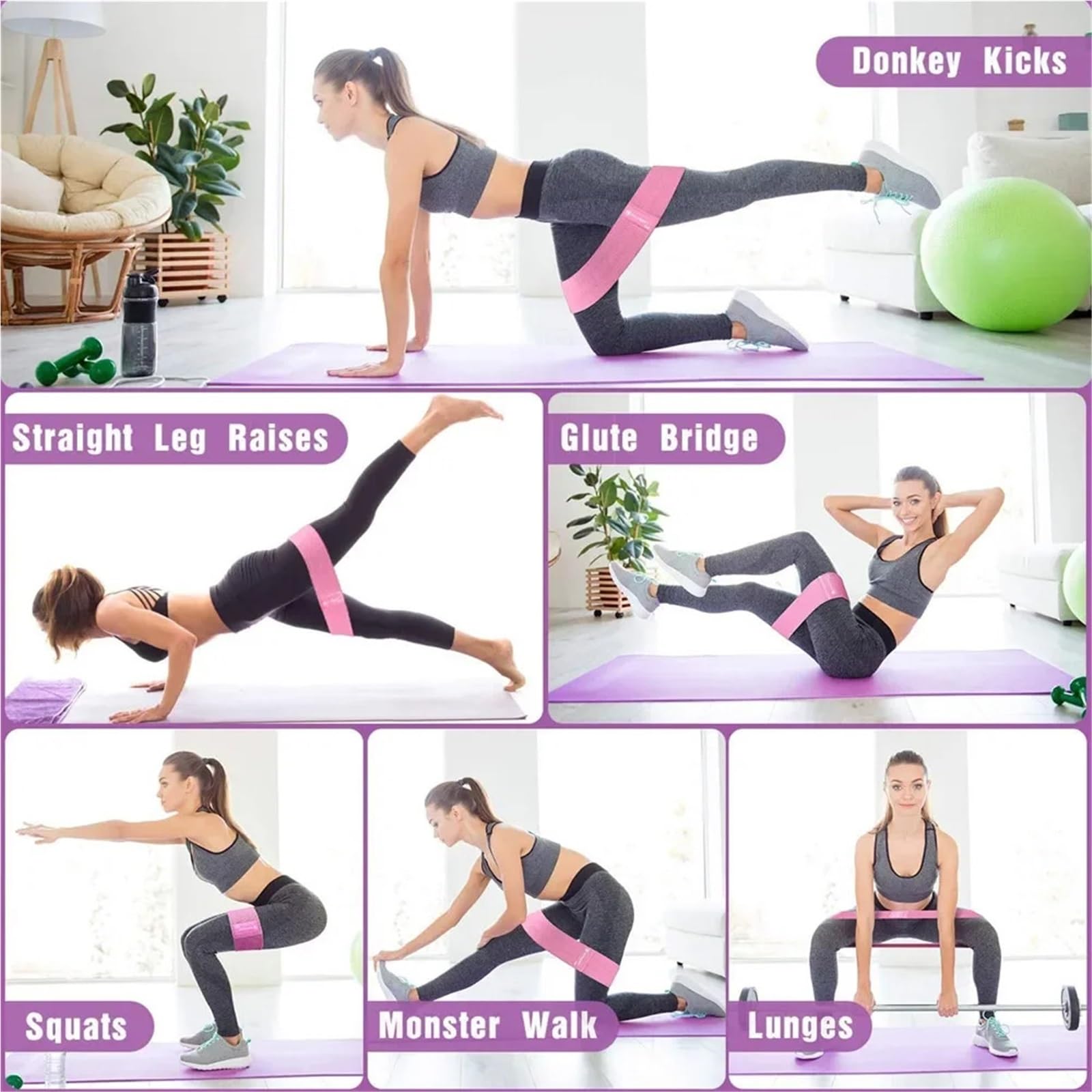 Elastici Fitness Fasce Elastiche Di Resistenza Fitness | Home Training Yoga Sport Stretching Pilates Allenamento Attrezzatura da palestra