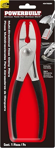 Miniatura 5 de Powerbuilt Alicates multidireccionales para abrazadera de manguera, abrazaderas de sujeción, líneas de combustible y mangueras de radiador, mordazas