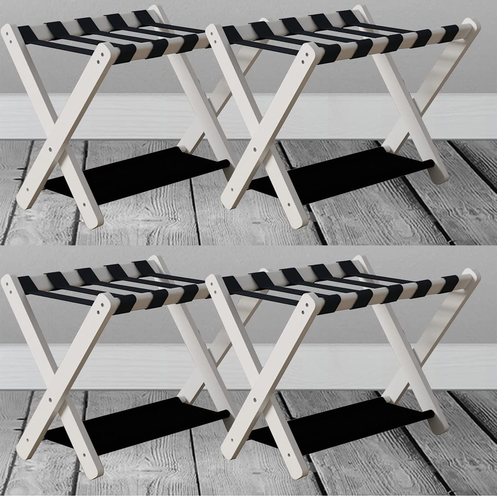 Portaequipajes para habitación de huéspedes: Soporte para Maletas, portaequipajes de Madera Maciza para el hogar del Hotel, Estante para Zapatos/Almacenamiento Multifuncional para el dormito