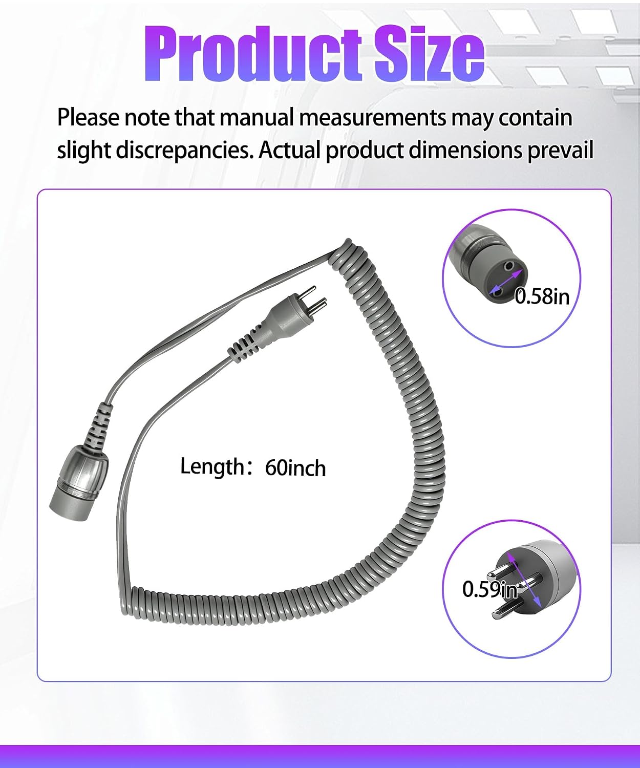 1 Pcs Nail Drill Replacement Motor Cord Compatible with Kupa Mani Pro KP55