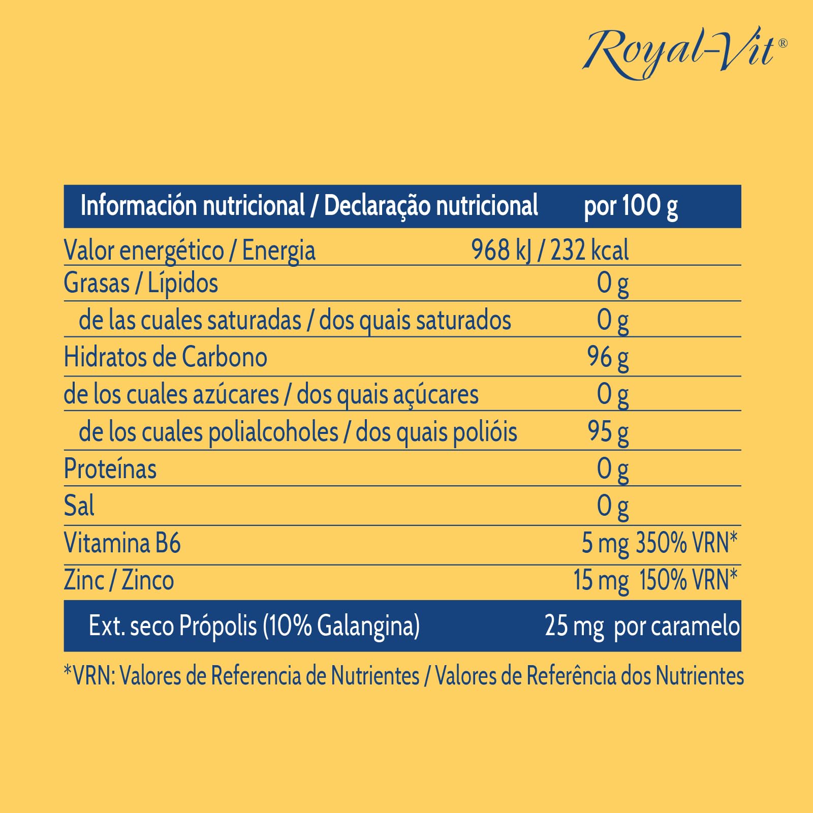 ROYAL VIT Caramelos Própolis sabor Limón y Miel