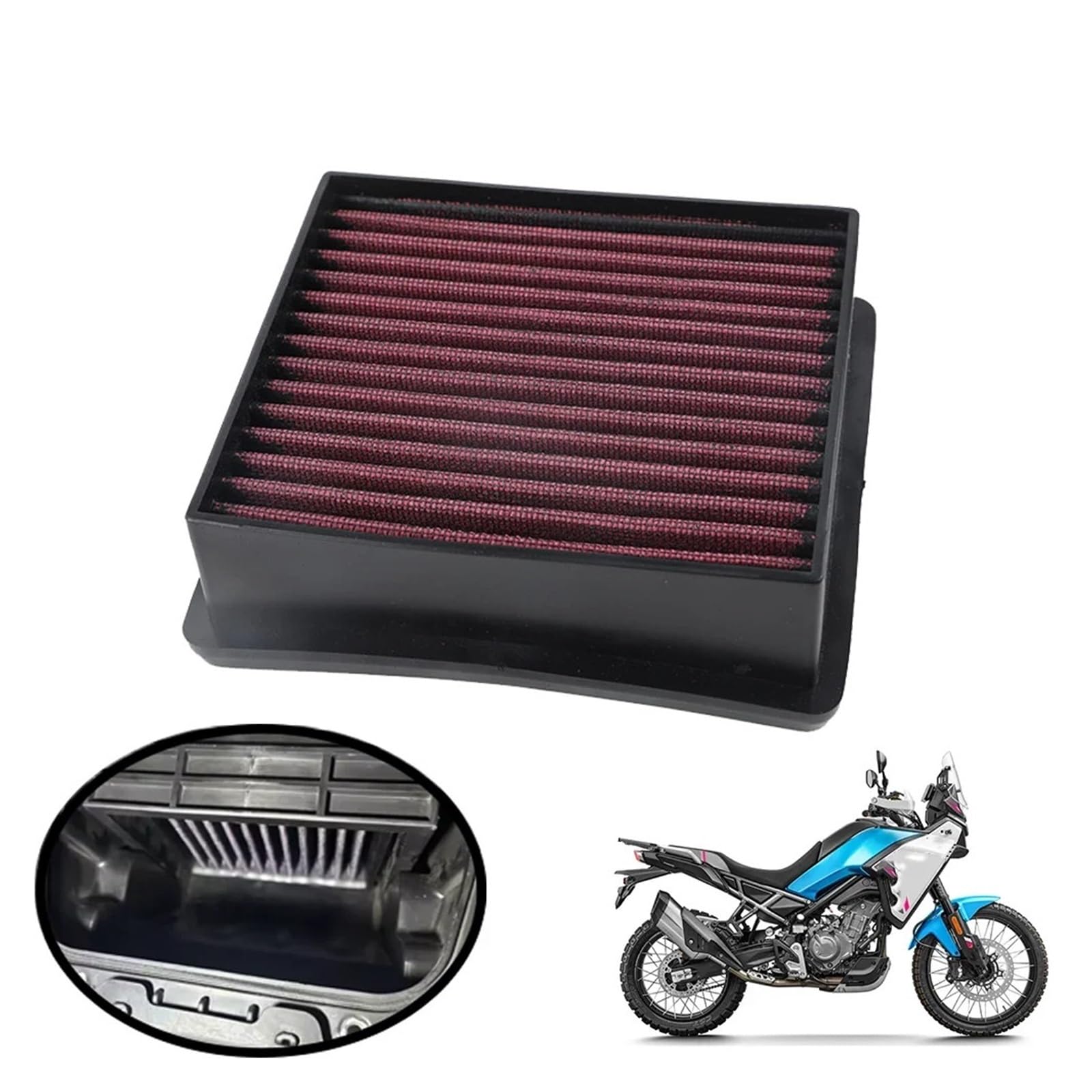 Filtro aria flusso elevato pulitore aspirazione moto