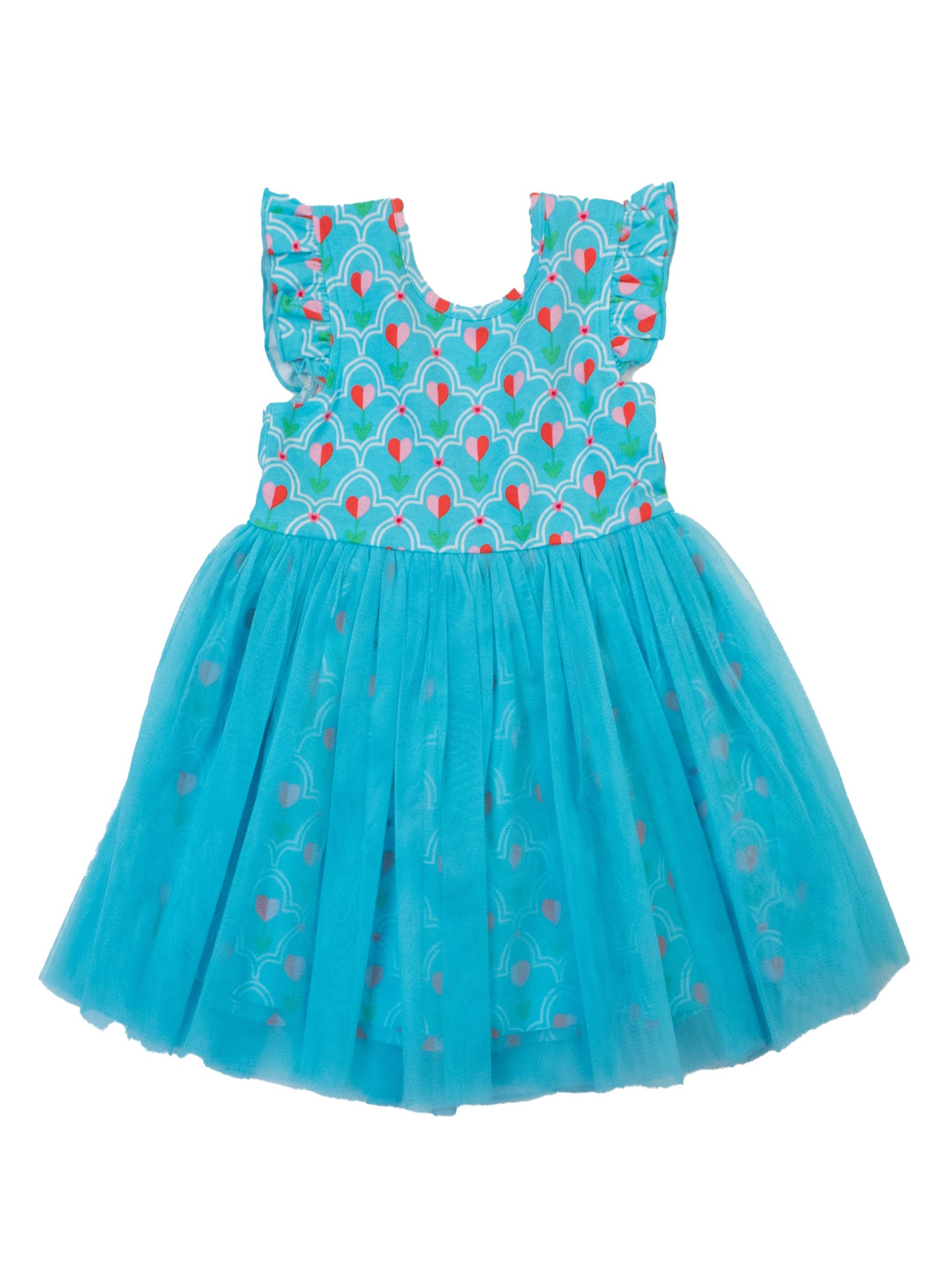 RuffleButts Baby/Toddler Girls Flutter Tulle Twirl Dress