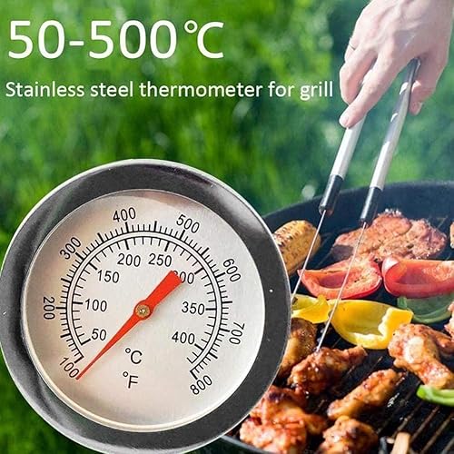 Miniatura 5 de SHAPERME Termómetro de horno de acero 932.0 °F Mini Dial Stand Up BBQ Medidor de temperatura Carne Comida Parrilla Horno Herramientas de cocina