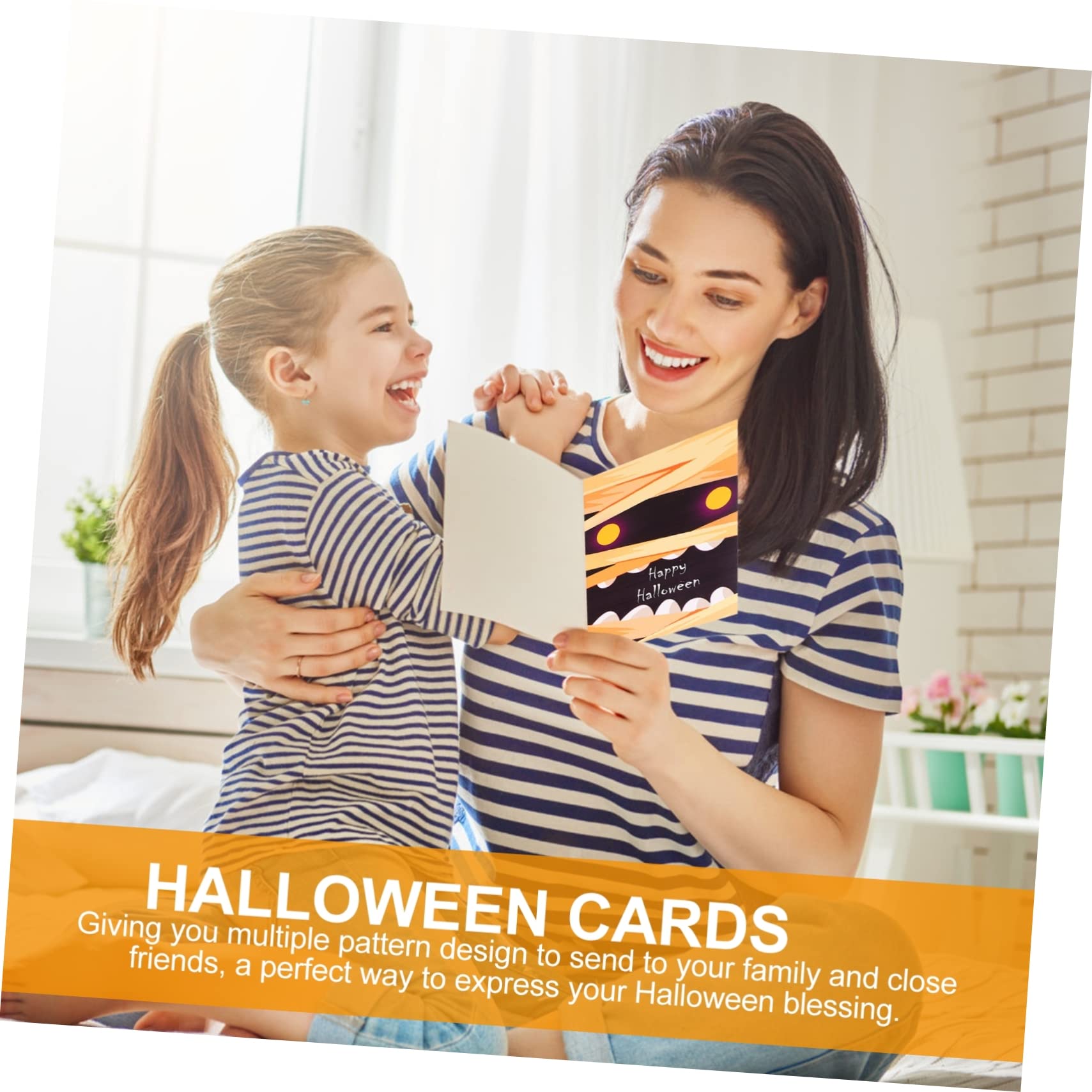 Tofficu 72pezzi Biglietti Per Halloween Con Buste e Adesivi Vuote Per e Halloween