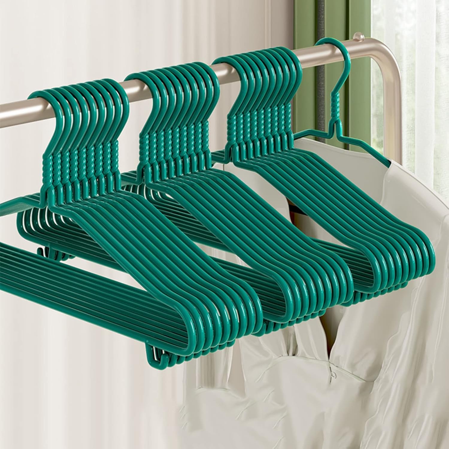 30 Pack Baby Nursery Closet Hangers, Ultra-Thin Non-Slip Kids Hangers, Newborn Clothes Durable Baby Rack, for Girl Boy Toddler Child (Color : Blue)