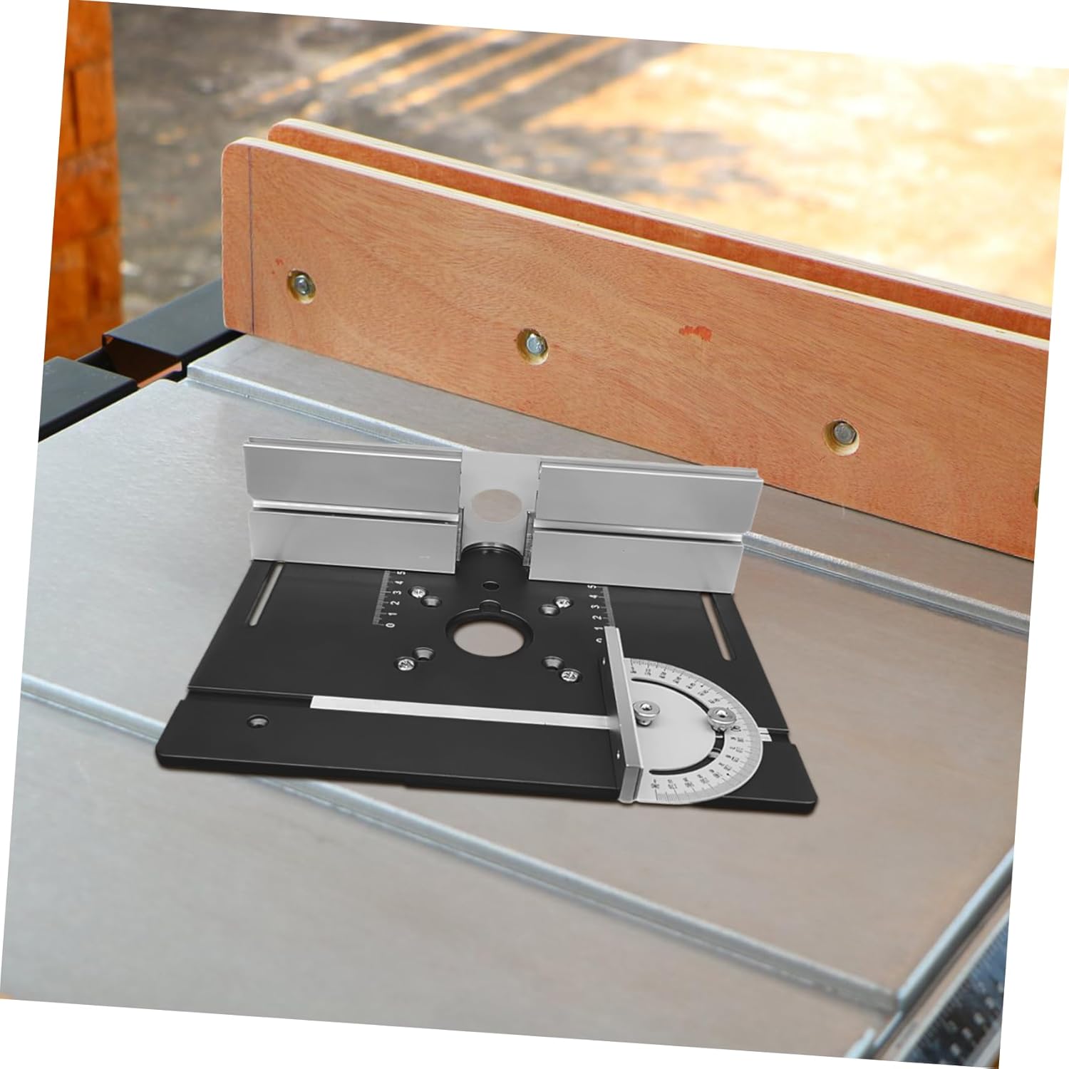 BESTonZON 1Set Router Table Insert Plate Aluminum Alloy Plates for Woodworking Benches Precision Machined for Easy Installation Compact Design Versatile Use with Trimming Machine