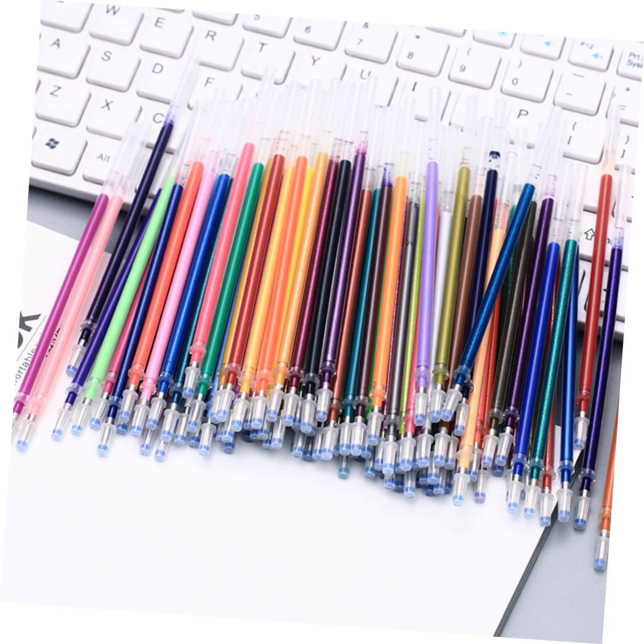 STOBOK 300 Pièces Recharges De Stylo Gel Pailleté Recharges De Stylo à Encre Gel Stylos Pastels Recharges De Stylo à Bille Recharges De Stylos à Paillettes Fluo Adulte Se Réconcilier