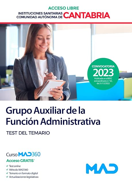 Portada de Grupo Auxiliar de la Función Administrativa . Test: Inst