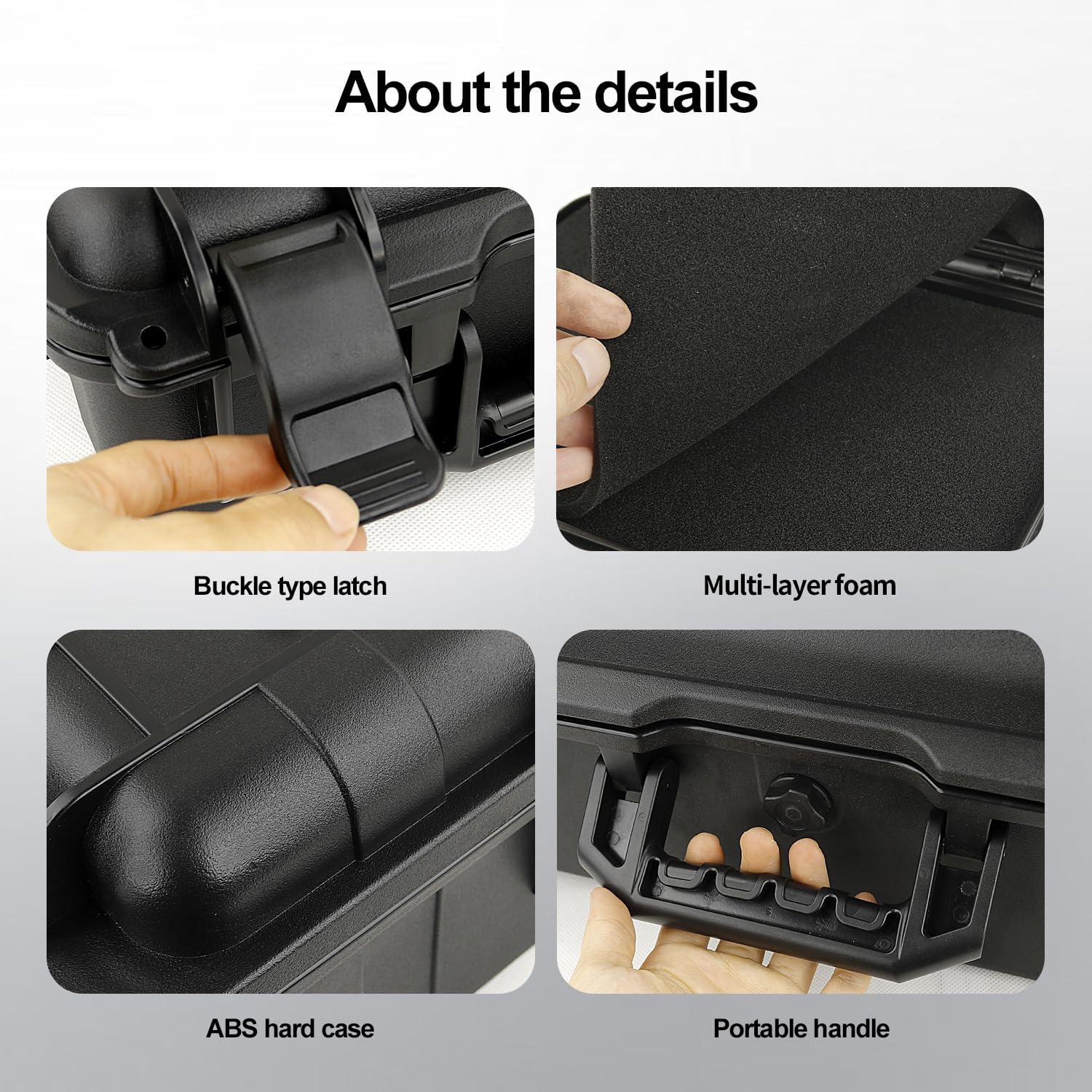 Portable Hard Case - Waterproof Carrying Case,with DIY Foam,Large,18.4x 12.6 x 6.3 inch - Image 3