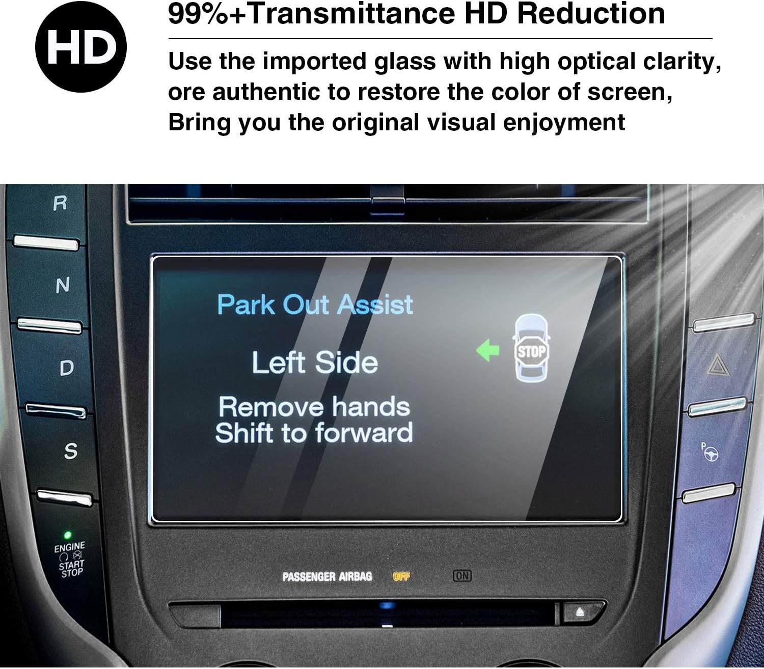 yee pin lincoln sync 3 screen protector for 2015 2019 lincoln mkc mks sync 2 sync 3 applink center control touch screen compatible whit 2015 fusion e