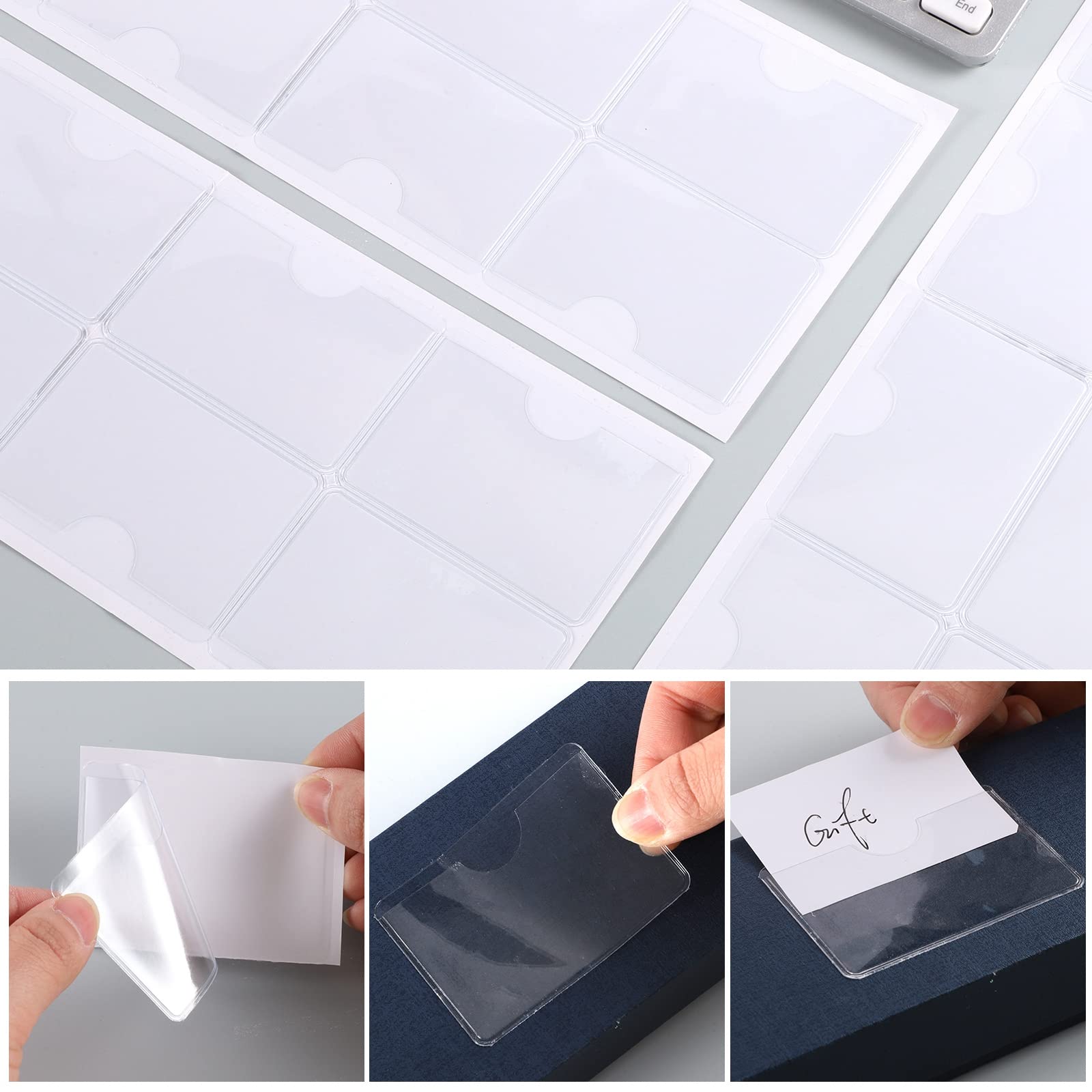 Pochettes Transparentes Autocollantes DIN A4 - Lot De 20, Ouverture Sur Le Petit Côté, Pour Documents Et Flyers - 11