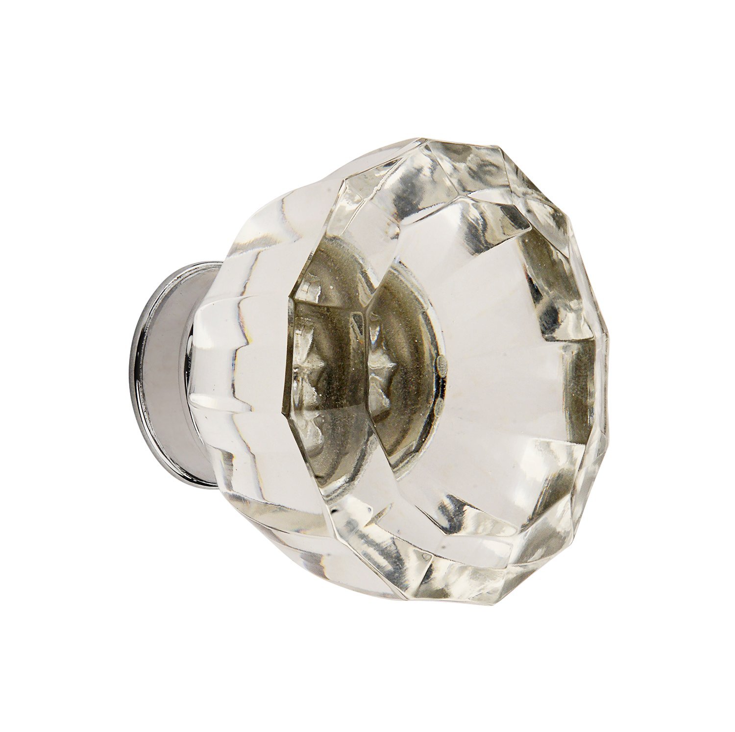 HOBKNOBS Clear Glass Celine - Large Chrome Plated Cabinet/Drawers Wardrobe Kitchen Pull Handle Knob (1) (B06XFYK6M3) Amazon Price History, Amazon Price Tracker
