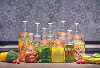 Vista 5 de JILLMO Tarro de fermentación, tarro de fermentación de vidrio de 1.5 litros con pesas de fermentación y esclusas de aire, paquete de 2