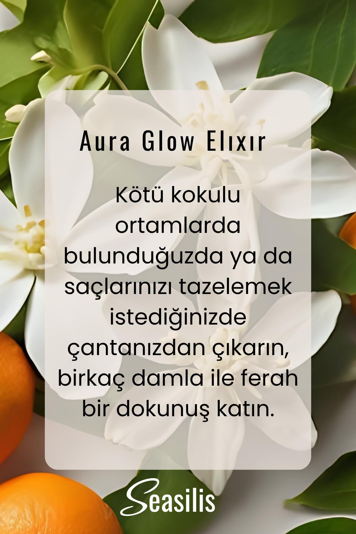 silis co. Seasilis Aura Glow Elixir Saç Bakım Yağı, Besleyici ve Onarıcı, Tüm Saç Tipleri İçin, 100 ml