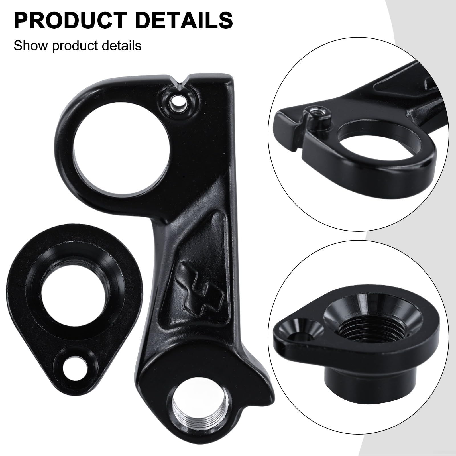 Gancio posteriore per deragliatore posteriore per Cube Reaction, Dropout in lega di alluminio con bulloni M12x1.0, parte di ricambio nera per mountain bike