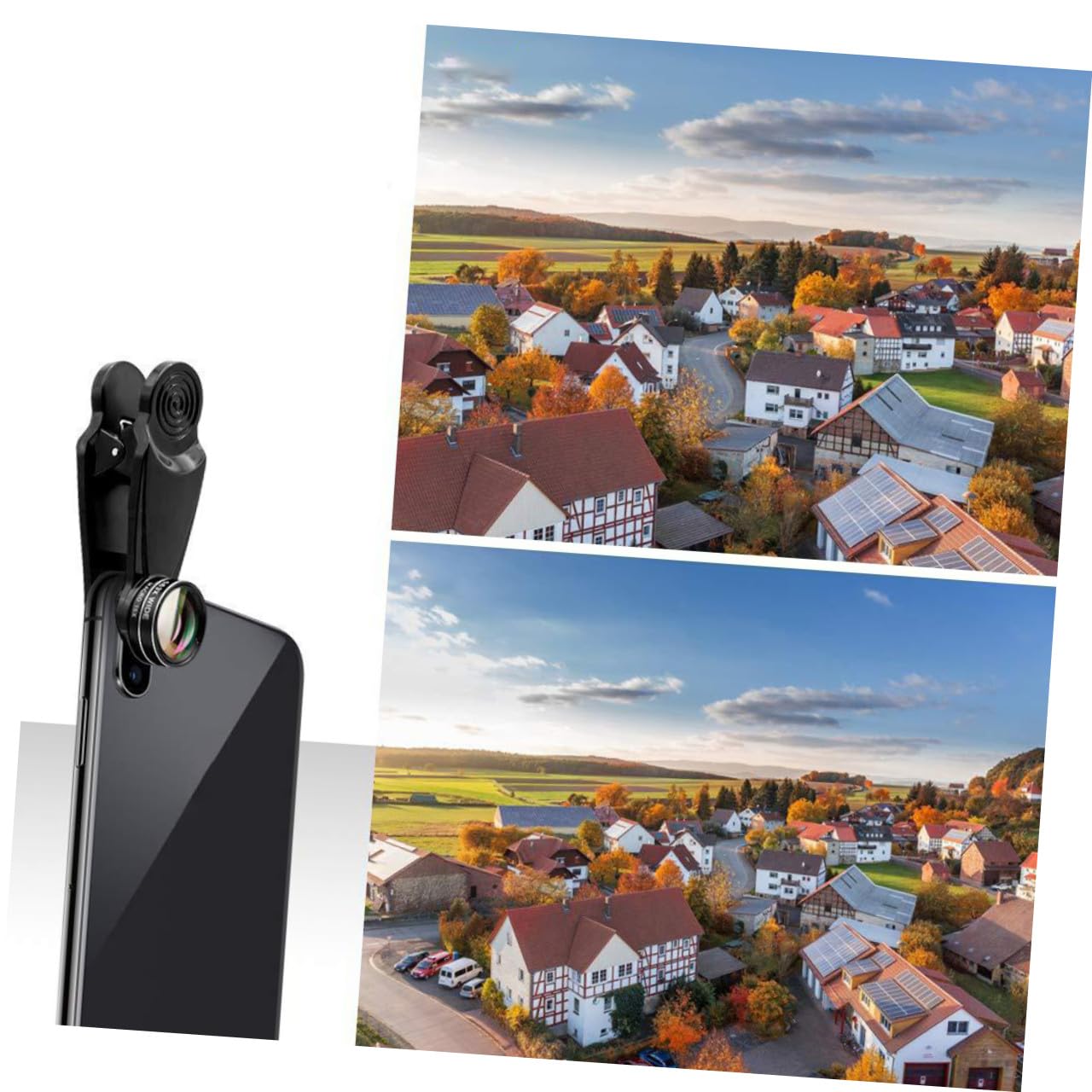 Abaodam 2juegos Lentes Fotográficas Externas para Teléfonos Móviles Lente Gran Angular y Macro Clip De Sujeción Incluido Compatible Diversos Dispositivos Material De Óptico