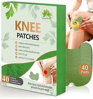 Knee patches for pain relief bone on bone Conforming Knee Patch - herbal knee patch Flexible Adhesive Heat Application 40 Pads