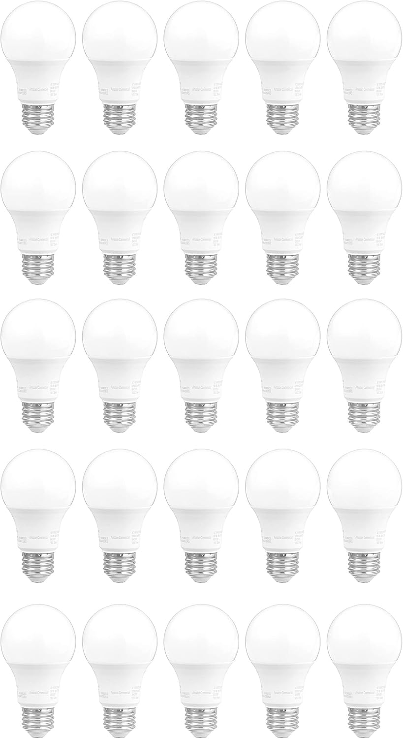 Amazoncommercial 40 Watt Equivalent Hours Dimmable 450 Lumens Energy Star And Cec California Compliant A19 Led Light Bulb Pack Of 25 Daylight Amazon Com Amazoncommercial 40 Watt Equivalent Hours Dimmable 450 Lumens Energy Star And Cec California Compliant A19 Led Light Bulb Pack Of 25 Daylight Amazon Com
