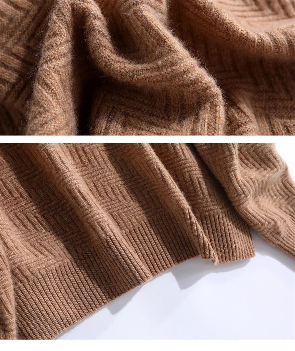 Suéter de lana para mujer, suéter suave 100% lana merino, suéter de cuello alto, suéter de manga larga para mujer