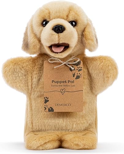 Miniatura 6 de DEMDACO Animalcraft - Marioneta de peluche de 11 pulgadas Sunny The Yellow Labrador Dog