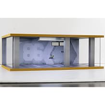 1/24 Scale Die-cast Car Diorama Display Case with Clear Acrylic Cover and LED Lighting for Diecast Model Cars, Lego Speed Champions Cars, 3 Parking Space 86 Style 1/24-3P86