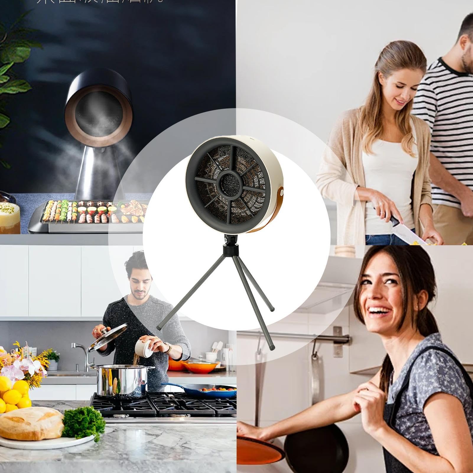 Campana extractora portátil: extractor de desmontable, limpiador de de escritorio compacto | Extractor de humo USB, unidad de purificación de de 3 velocidades para cocinar con barbacoa