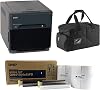 DNP QW410 4.5 Sublimation Professional Event Photo Booth Printer Essential Bundle 4x6-Digital Media, 2 Rolls 300 Total, Slinger Case